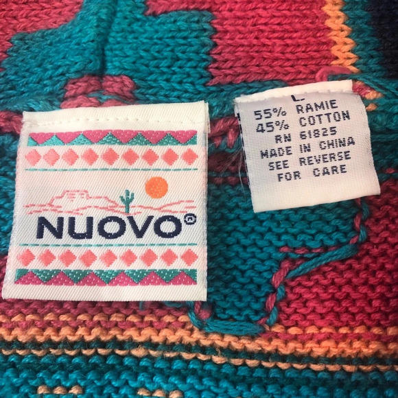 Vintage Nuovo Aztec Southwestern Sweater Vest Large - Picture 7 of 8
